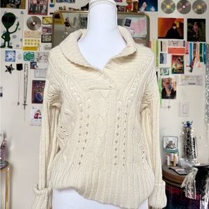 Old Navy Vintage Cream Cowl Neck Sweater